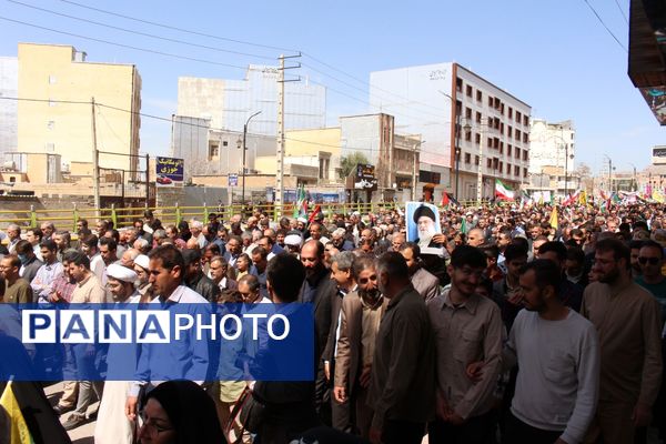 مردم ایلام، در روز جهانی قدس، جنایات صهیونیست‌ها را محکوم کردند