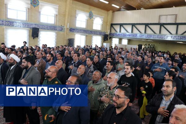 حضور پرشور بسیجیان شهرستان جاجرم در گردهمایی عظیم بسیجیان جاجرم، هم نوا با طنین نام شهید گمنام