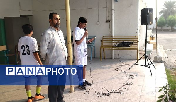 هفته تربیت‌بدنی و ورزش در صف صبحگاهی مدرسه جوادالائمه