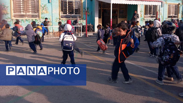 مراسم صبحگاهی شاد و متفاوت در دبستان پسرانه فطرت