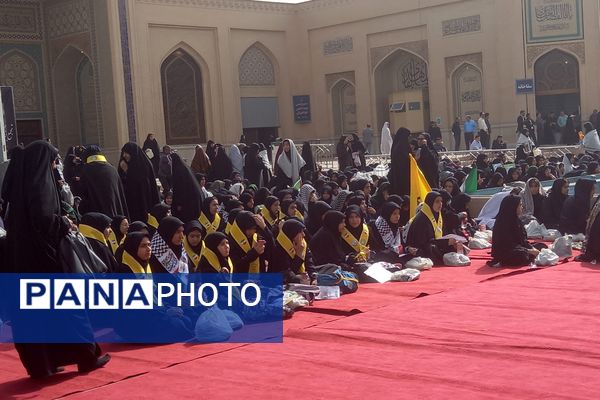 حضور پرشور دختران زینبی در تجمع دانش‌آموزی حمایت از جبهه مقاومت اسلامی