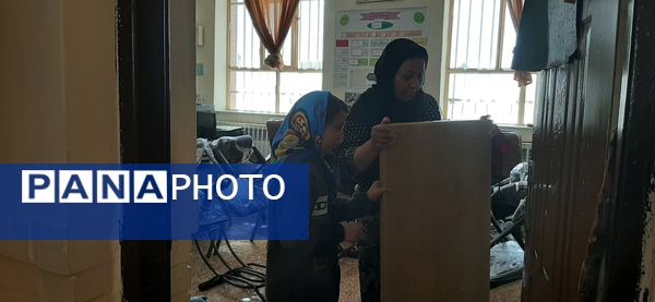 آماده‌سازی مدرسه شهید معتمدی روستای گزکوه برای بازگشایی مدارس