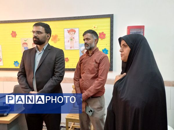 افتتاح کلاس بهداشت در دبستان پسرانه قمر بنی هاشم شهرستان زارچ