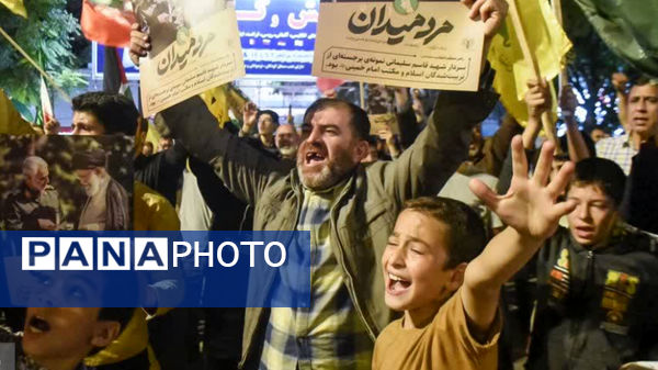 شادی مردم پس از انتقام وعده صادق ۲ در بجنورد