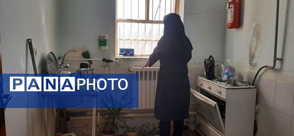 آماده‌سازی مدرسه شهید معتمدی روستای گزکوه برای بازگشایی مدارس
