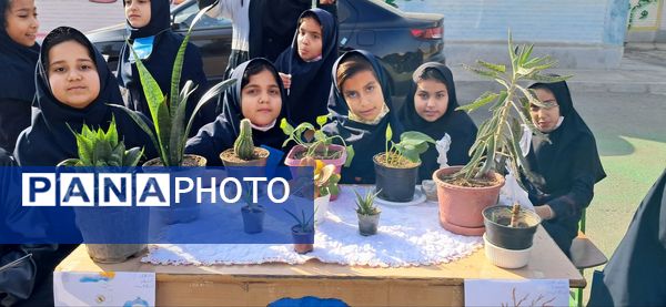ایستگاه سبز طبیعت در مدرسه شهید رزمی خلیل آباد