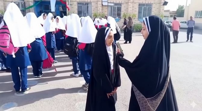 برگزاری جشن عاطفه‌ها در دبستان دخترانه سید کاظم حسینی یزد