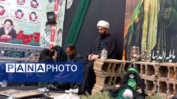 سومین شب عزاداری سیدالشهدا (ع) در فرح‌آباد کاشمر