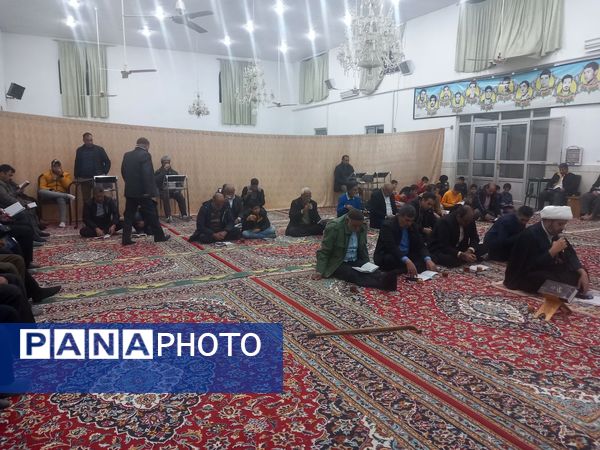 مراسم پرفیض نماز جماعت و دعای کمیل در روستای مهدی آباد خلیل آباد 