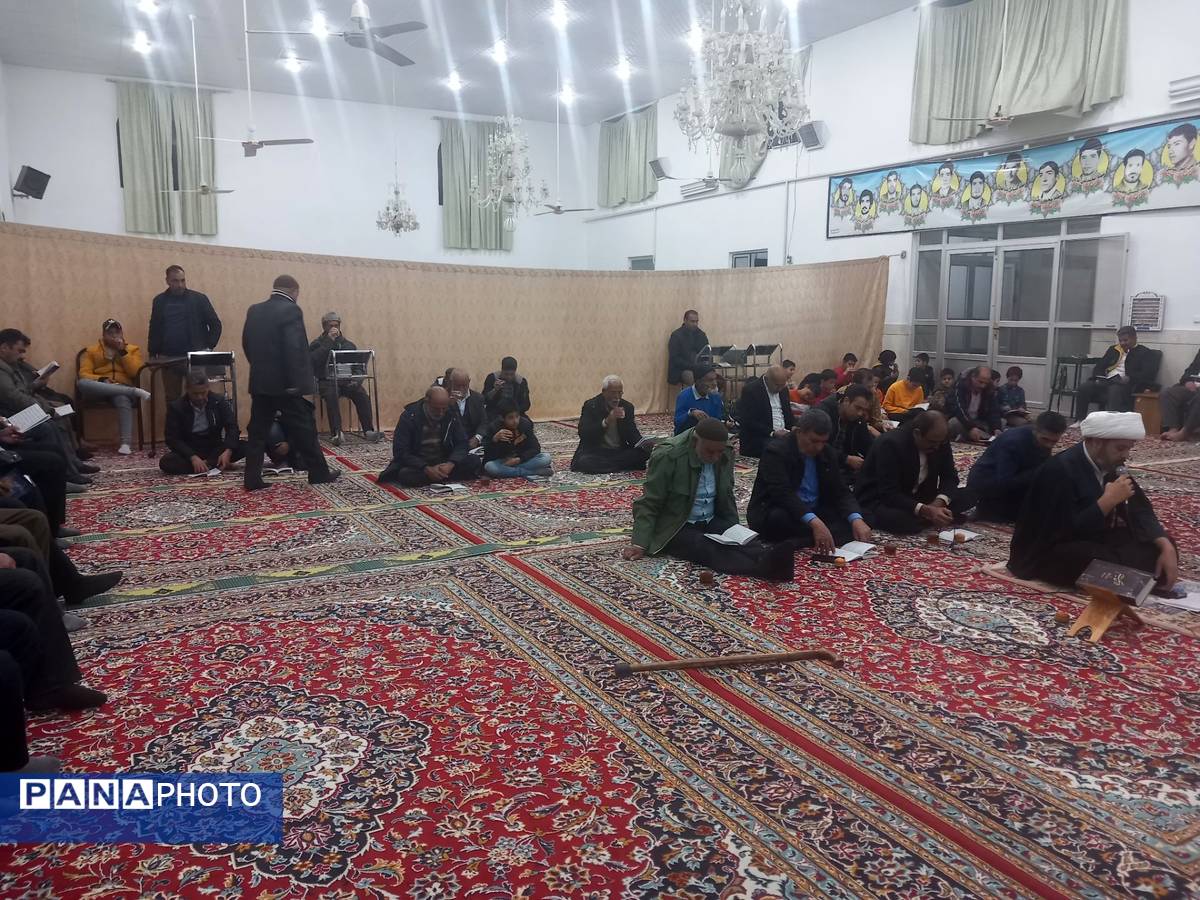 مراسم پرفیض نماز جماعت و دعای کمیل در روستای مهدی آباد خلیل آباد 