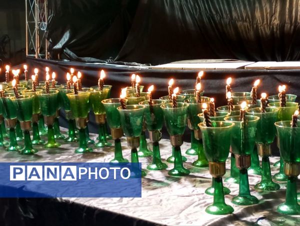 مراسم عزای شام غربت هشتمین آفتاب دل ها، همراه با آیین شمع‌گردانی 