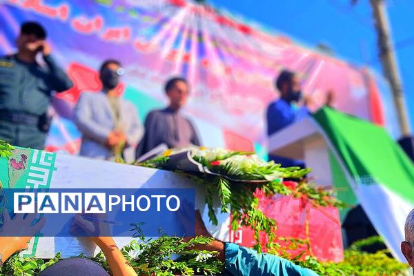 استقبال باشکوه از پیکر۶ شهید گمنام در شهرستان باشت