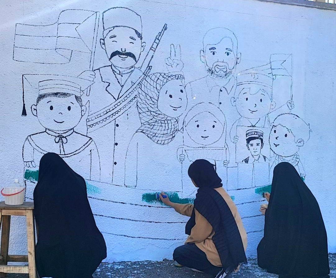 الهام‌بخش نقاشی امید در کوچه‌های داغ‌دیده