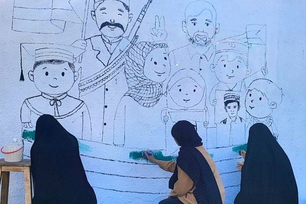 الهام‌بخش نقاشی امید در کوچه‌های داغ‌دیده