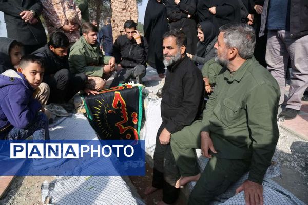 مراسم تشییع و تدوین شهید گمنام در اسلام آبادغرب