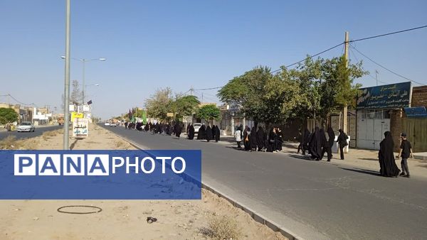 حرکت عشاق اهل بیت از موکب علی اصغری فدافن درآغازین لحظات اربعین حسینی