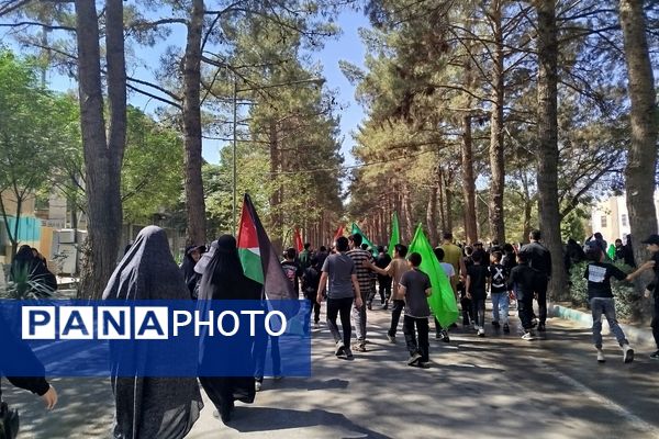 جاماندگان اربعین حسینی در  راهپیمایی حرم تا حرم نیشابور 