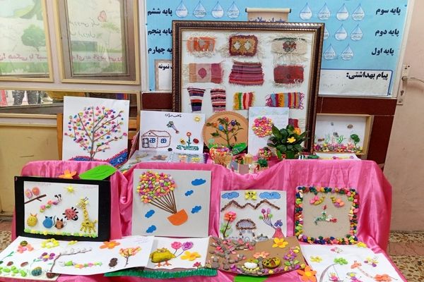 نمایشگاه صنایع دستی و طرح جابربن حیان در مدرسه فردوسی اردبیل