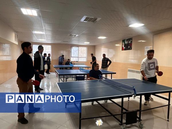رقابت ورزشی تنیس روی میز فرهنگیان در نوخندان