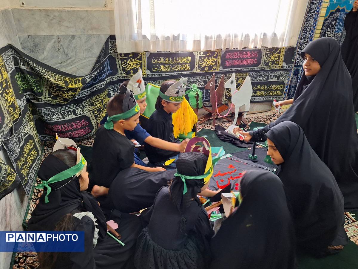 نوآموزان قرآنی دارالقرآن امام علی(ع) در سوگ شهادت حضرت رقیه 