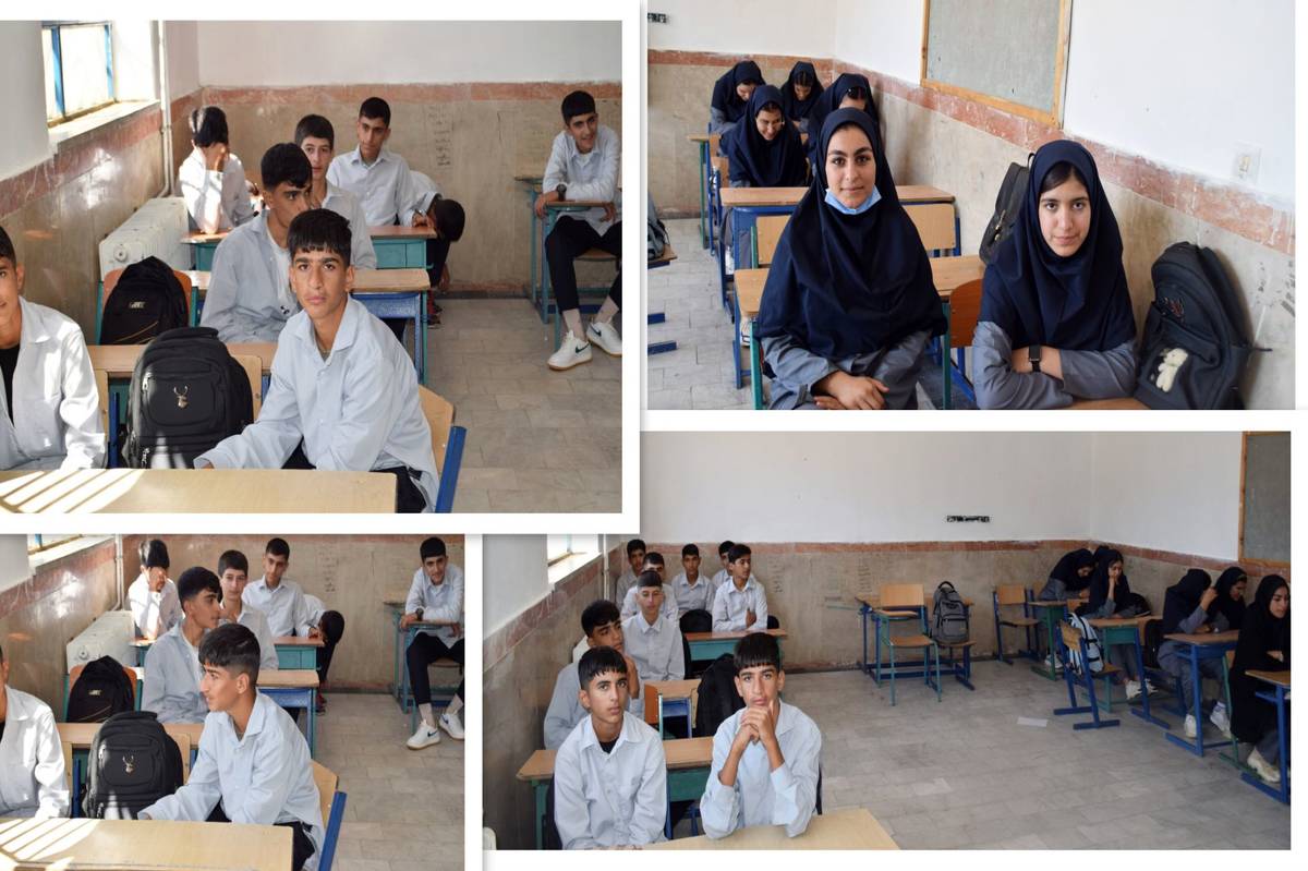  عکس یادگاری کلاس نهم آیت‌الله کاشانی