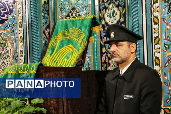 پرچم متبرک امام رضا (ع) در جشن ولادت امام رئوف در مسجد امام حسن عسکری (ع) بجنورد 