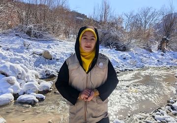 بارش اولین باران و برف زمستانی دی ماه ۱۴۰۴ در شهر بار نیشابور