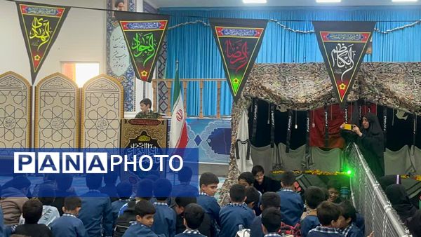 استقبال پرشور دانش‌آموزان جم از شهید گمنام در آستانه شهادت حضرت زهرا(س)