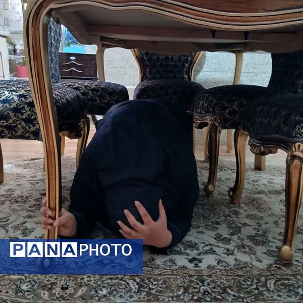 به صدا درآمدن آژیر مانور زلزله در کلاس‌های مجازی دبیرستان شهید همت