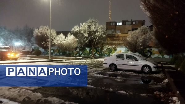 شبی برفی در نیشابور 