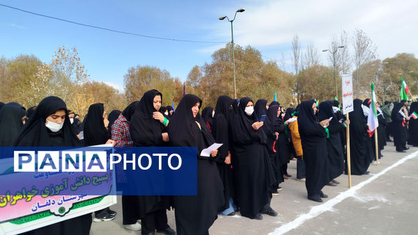 نمایش اقتدار بسیجیان در نورآباد به‌مناسبت هفته بسیج مستضعفین