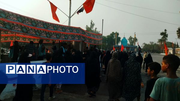 جاماندگان اربعین در مسیر شاه قطب‌الدین حیدر شهرستان رودان
