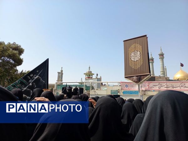 دسته عزاداری بانوان قم در سالروز شهادت امام رضا(ع)