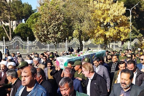 تشییع پیکر جانباز شهید علی فتح آبادی در نیشابور 