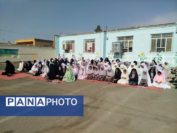 نماز باران در دبستان دخترانه حضرت مریم(س) شهرستان سرخس