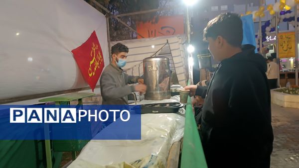 موکب های پذیرایی در جشن خیابانی مهر علوی کاشمر