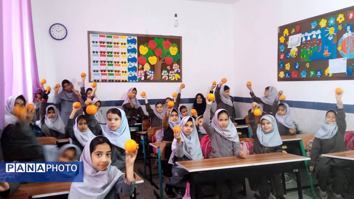 یلدای مهربانی با طعم پرتقال در دبستان شهید نجفی فدافن