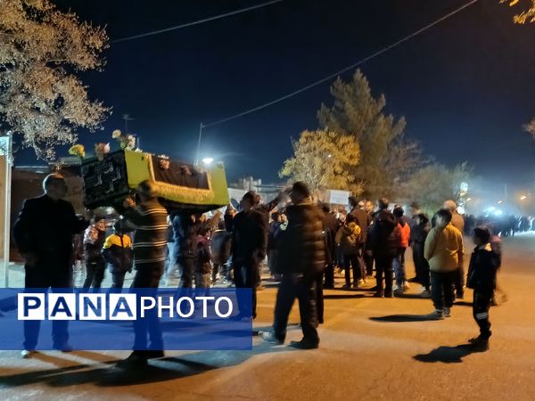 تشییع نمادین حضرت زهرا(س) در دهستان رزق‌آباد