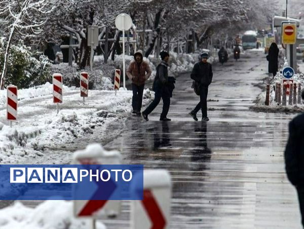 بارش برف در مشهد
