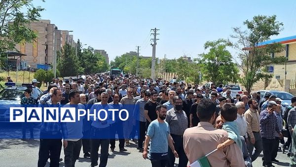  راهپیمایی مردم شهرستان اشتهارد علیه رژیم صهیونیستی 