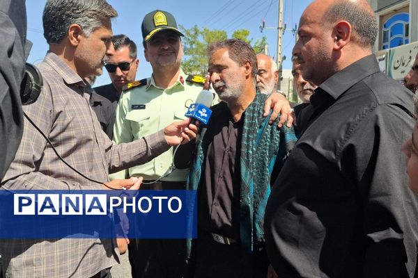 مراسم وداع با شهید امیرحسین مزینی در فریمان