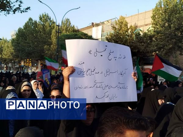 تجمع مردم شهرستان کاشمر علیه رژیم صهیونی 