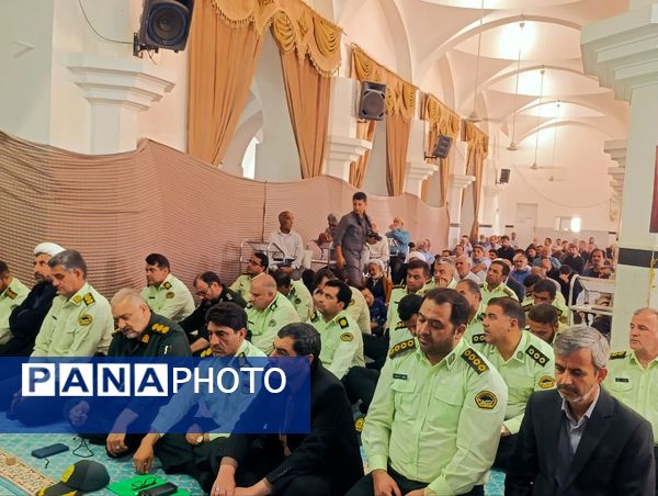 برگزاری نماز عبادی سیاسی جمعه همزمان با شروع هفته انتظامی در شهرستان خلیل اباد 