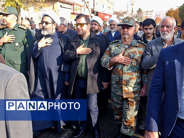 مراسم تشییع و تدوین شهید گمنام در اسلام آبادغرب