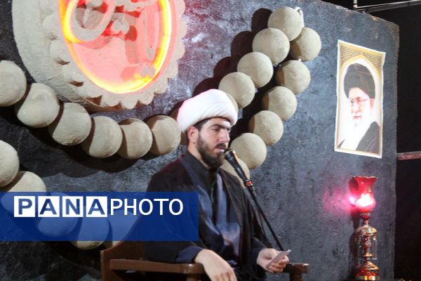 مراسم عزاداری شب سوم محرم در هیات مکتب‌‌الزهرا شهرستان حاجی‌‌آباد