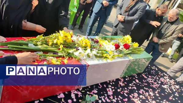 تشییع پیکر مطهر شهید گمنام میهن در مدارس لنگرود 