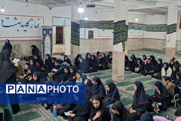 طنین نوای عشق و عزا؛ مراسم عزاداری دهه دوم فاطمیه در مدارس بهارستان‌دو