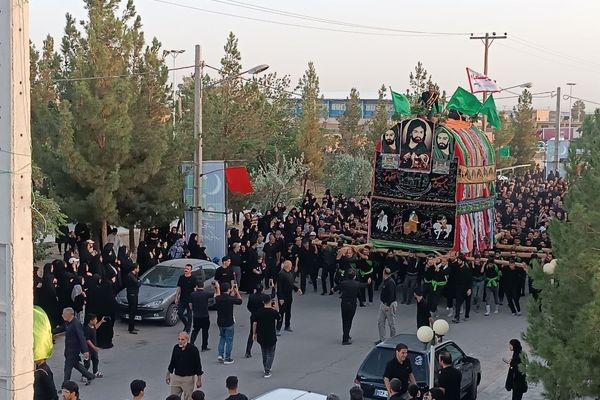 شکوه نخل‌گردانی در گناباد؛ تصویری از عشق و ارادت در محرم
