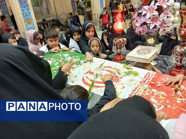 استقبال از شهید گمنام در مسجد امام حسین مجتبی (ع) محله سید میرزا