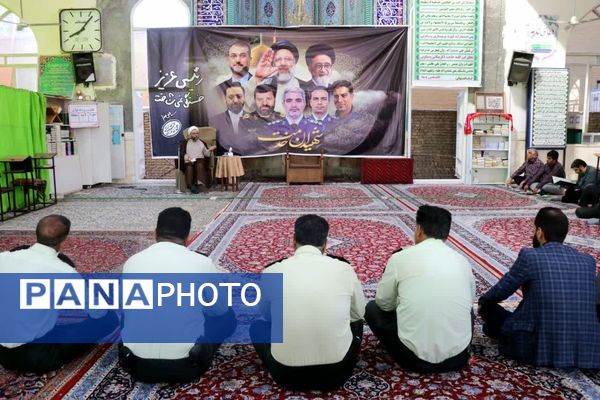 مراسم بزرگداشت هفتمین روز شهادت شهدای خدمت در مهریز